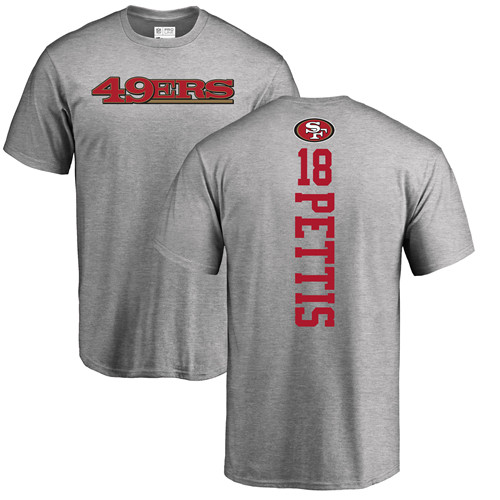 Men San Francisco 49ers Ash Dante Pettis Backer #18 NFL T Shirt->women nfl jersey->Women Jersey
